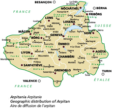 Zone géographique de l'arpitan